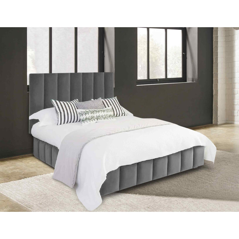 Upholstered Bed, Super King (6'), Grey