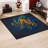 Chic Floral Pattern Non Woven Thin Type Printed Rug with Elegant Red and Gold Accent for Sophisticated Home Decor Touch-292427956