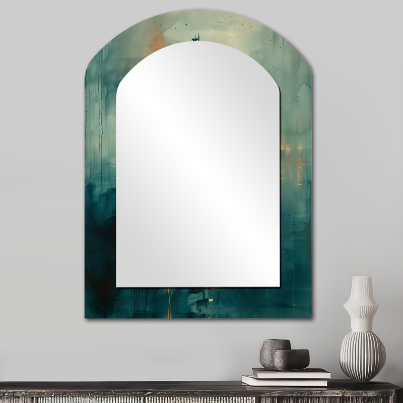 Bleu jaune et jaune, plate-forme estivale dans le golfe du Mexique, 34 po x 25 po