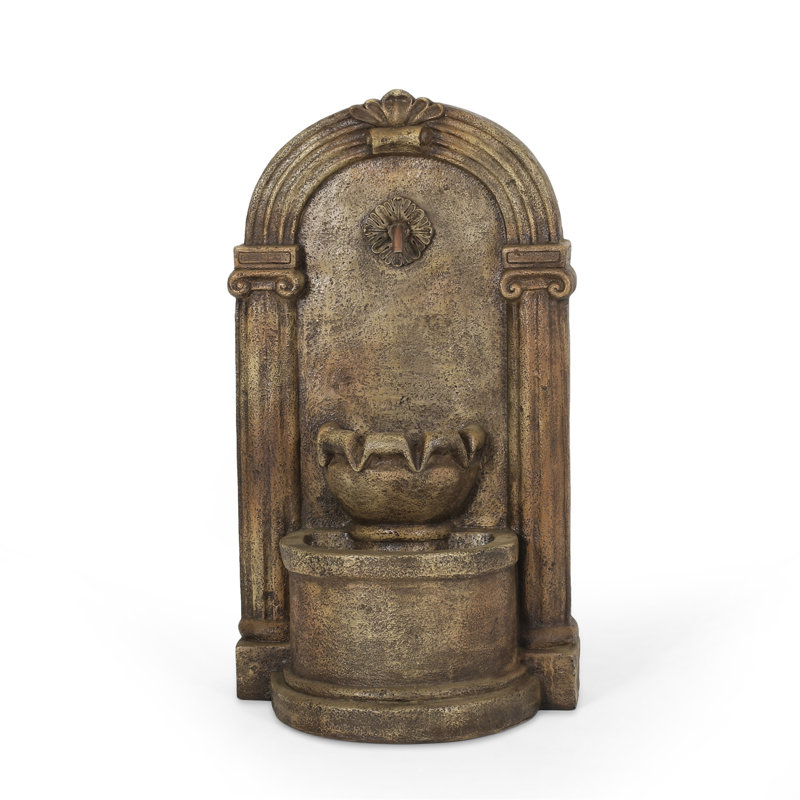 Fontaine de sol 35,25 "de haut résistante aux intempéries avec lumières DEL