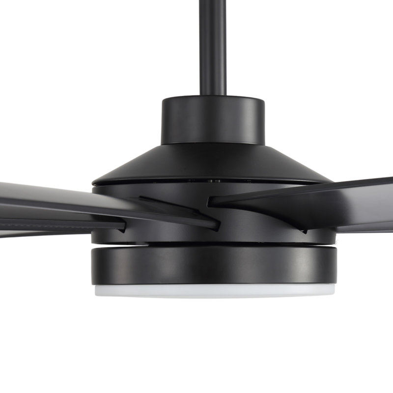  Ventilateur de plafond noir 65 "avec télécommande pour chambres et espaces de vie, 64.96" Wide, 136 RPM