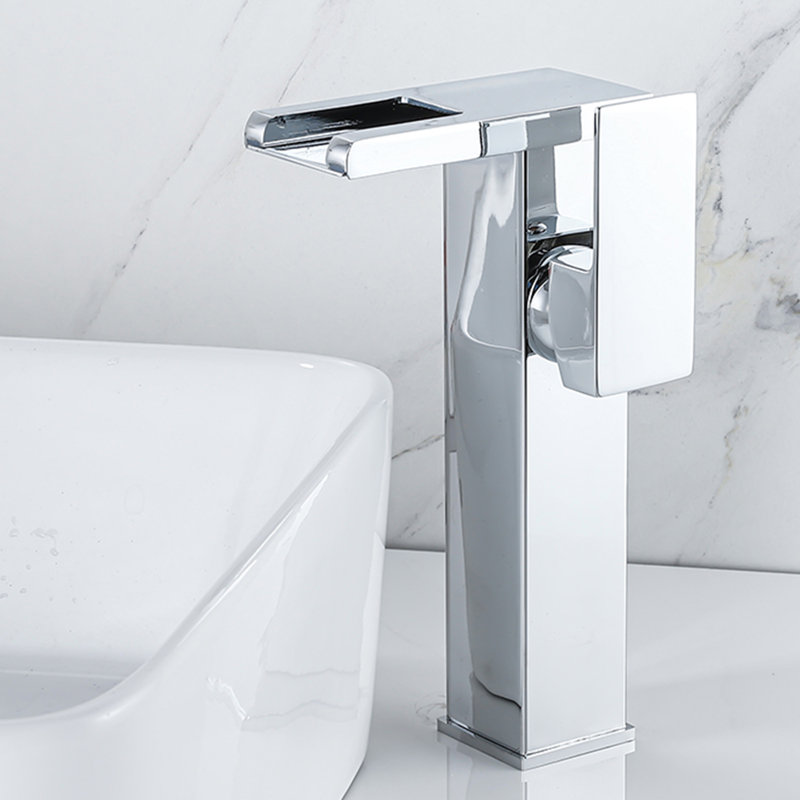 Robinet pour vasque de salle de bain Waterfall, Chrome chrome