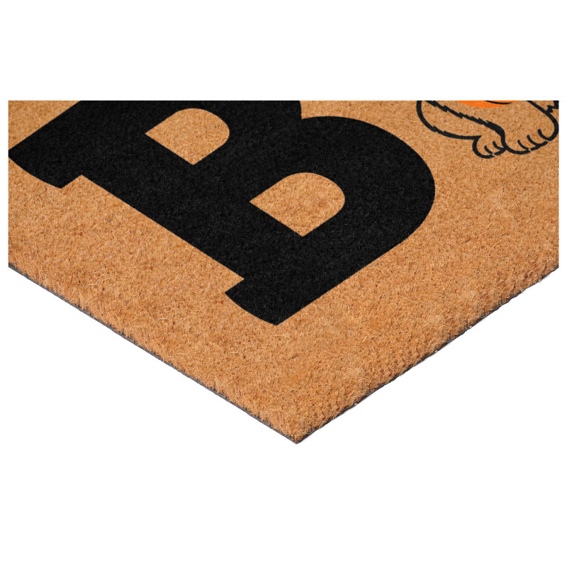 Bracey Non-Slip Animal Print Halloween Doormat, 24" x 36"