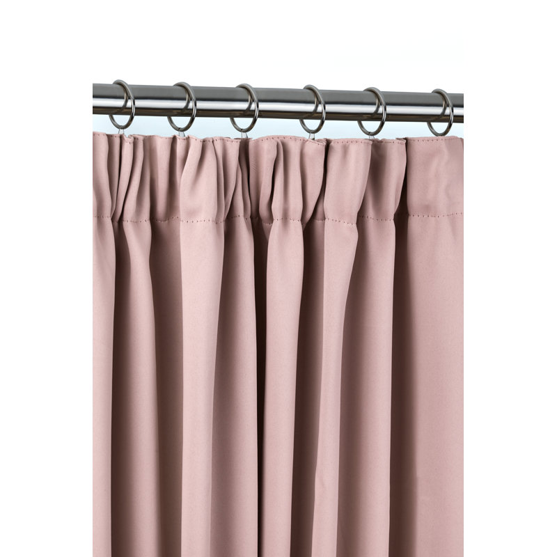 Cozine Blackout Curtain Pair, 116 W x 137 D cm, Blush Pink