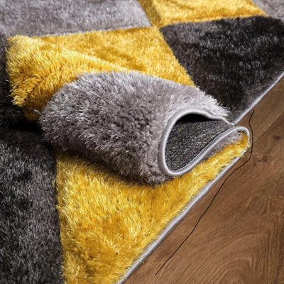 Geometric Shag Area Rug