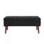 Banc de rangement polyvalent avec plateau relevable, idéal pour la chambre à coucher, le vestibule et le salon, revêtement en lin noir, 43,7 po-1696471274
