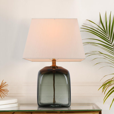 Lampe de table en verre 1 lumière