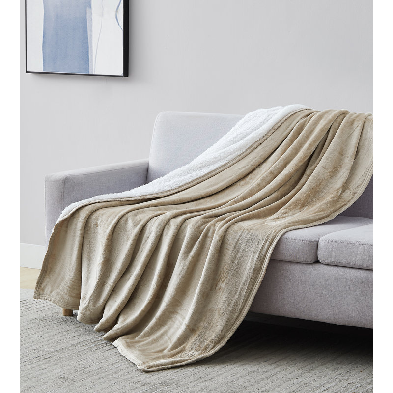 Jeté en sherpa surdimensionné et confortable Southshore Fine Linens, Jeté, Sable