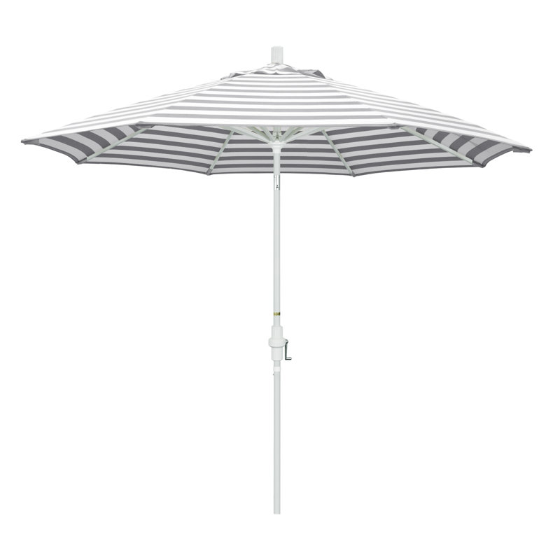 Parasol 9 'Market Sunbrella, Rayure Cabana grise / blanche