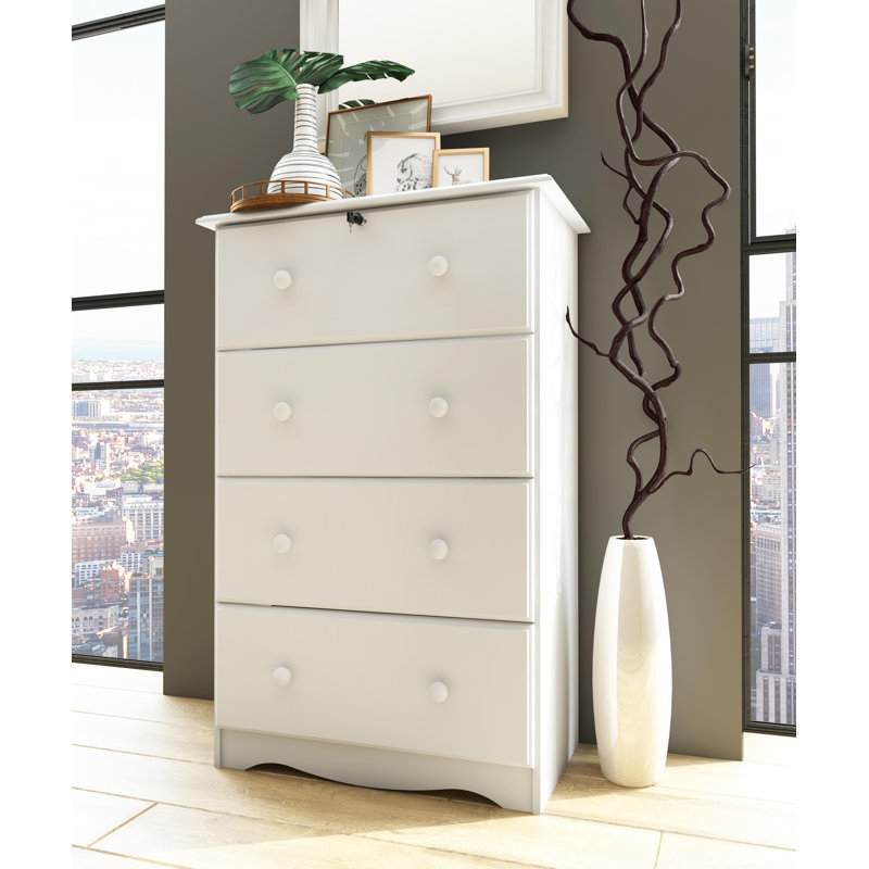 Commode 4 tiroirs Gallashaw, Blanc