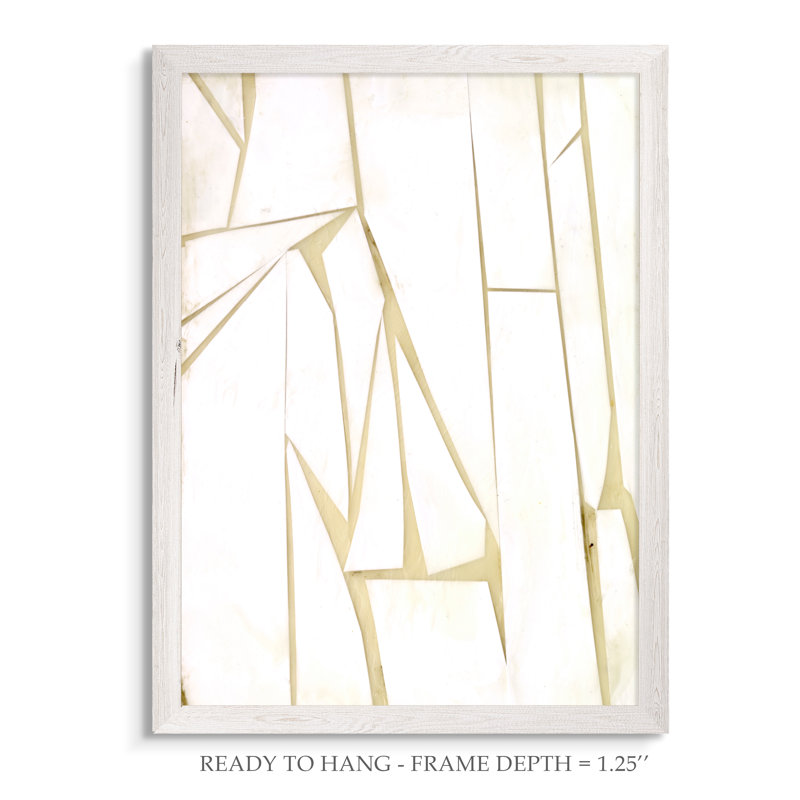 « antiqueed shards ii » par paul cezanne-photo, reproduction d’art encadrée, H 16 po x l 22 po x P 1 po, Cadre de toile blanc