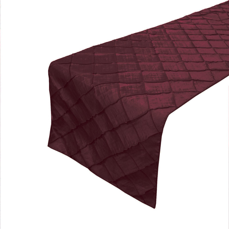 Solid Color Table Runner, 120" x 12", Burgundy