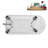 58" Streamlin Clawfoot Tub,Tray,Drain, Clawfeet-101628928-102219866