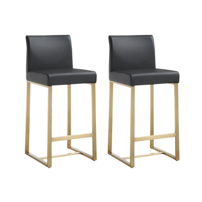 Orville Upholstered Counter Stool with Metal Frame