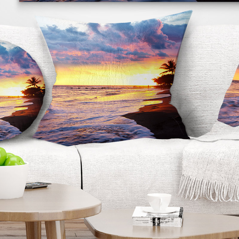 Coussin Sea Sunset, 16 po x 1 po, Coussin décoratif