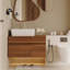 Meuble-lavabo flottant contemporain 31,5 pouces avec comptoir en bois massif Galvera-124006278-124006281