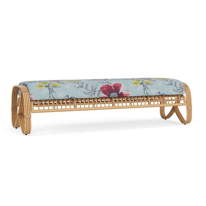 Riviera Patio Bench, Serena Floral Meadow
