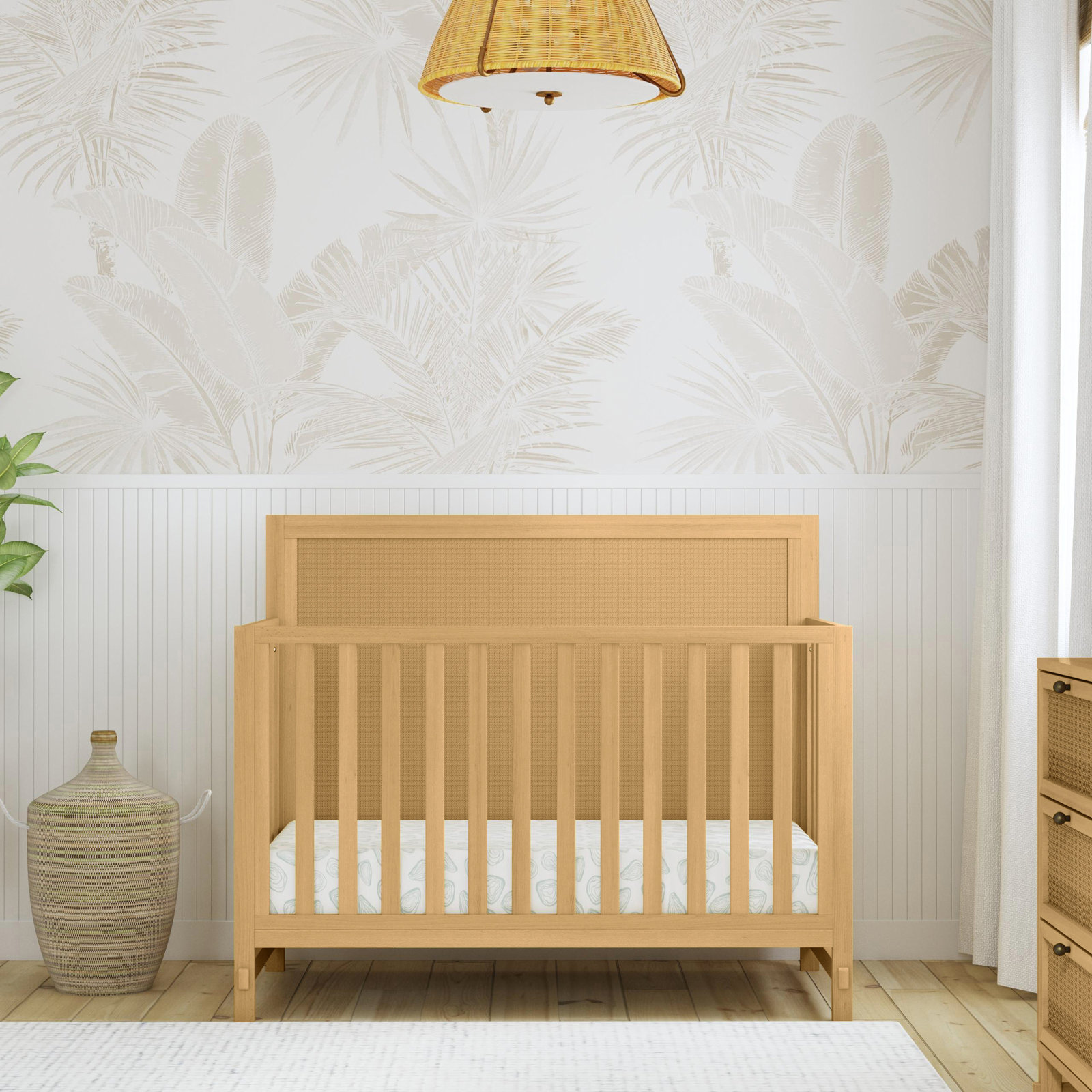 Margot 4-In-1 Convertible Crib, Honey