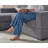 Grey 106-Inch L-Shaped Sofa with Left-Facing Chaise Lounge, Oversized Comfy Couch with Storage Console & Charging Socket-1508578498-1508578499