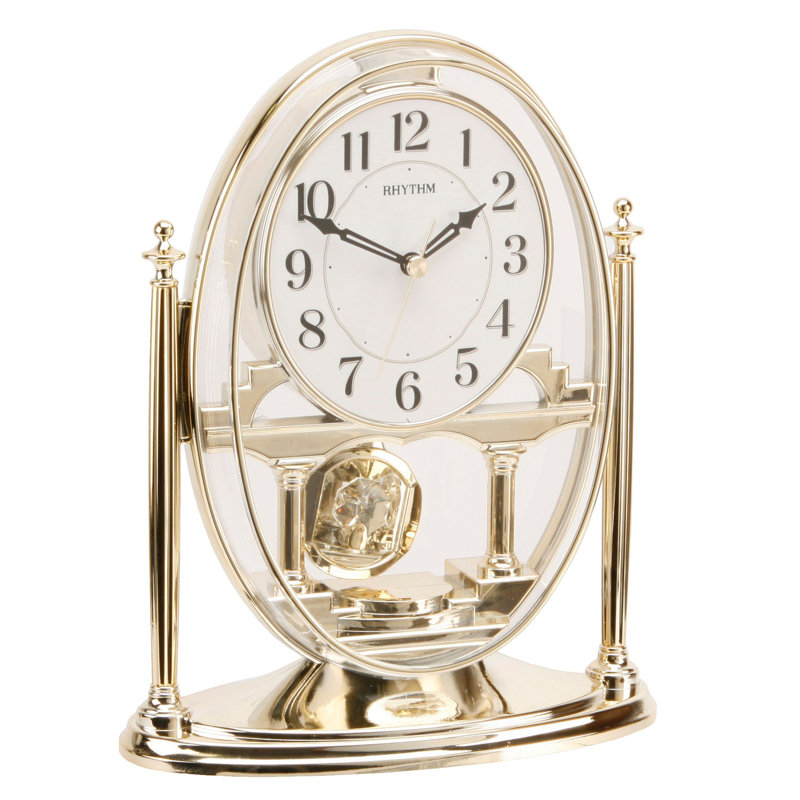 Kewaunee Quartz movement / Crystal Tabletop Clock, 24.30cm H x 19.10cm W x 3.50cm D, Silver