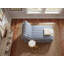 Silver Chain-Link Marble Top Side Table-1355673829