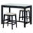 Modern Bar Dining Table Set With Storage Drawers And Padded Stools-105849878