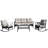 Jaanvi 5 - Person Patio Conversation Set with Cushions