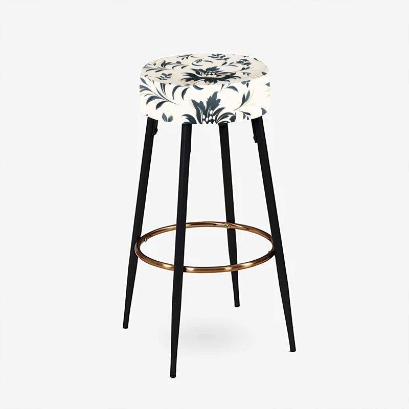 Ensemble de 2 tabourets de bar en damas harmonieux beige