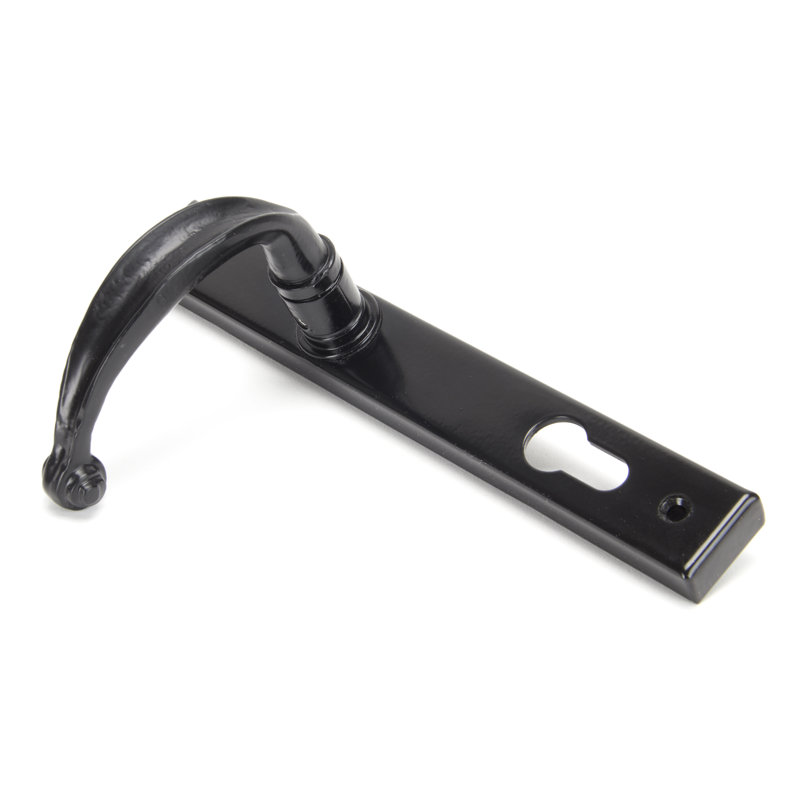 Cottage Lock Door Handle, Black