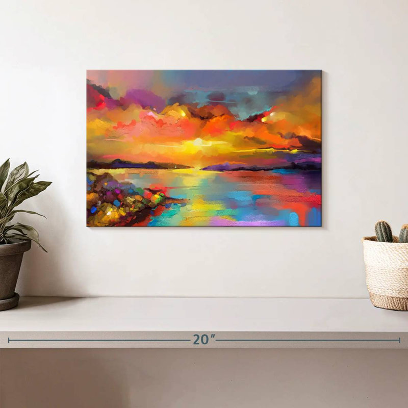 Paysage marin abstrait Avery, H 8 po x l 12 po