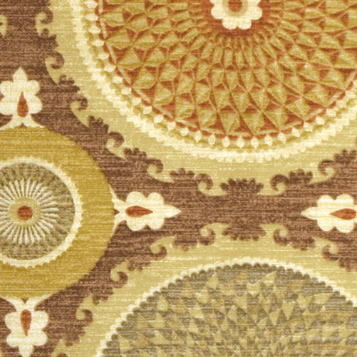 Coussin en coton Bohemian Medallion, Mûre blanche