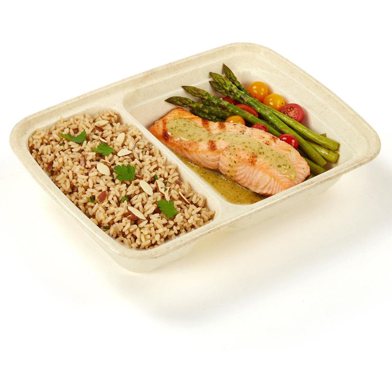 10 Pack Meal Prep Containers With Dual Compartments – Reusable Food Storage Boxes With Airtight Lids – Freezer, Microwave & Dishwasher Safe Portion Control Containers (Beige)
