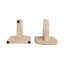 Arched Travertine Bookends In Tan Marble