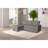 Namir 90.5"W  Flannel Fabric Sleeper Sectional With Left-Facing Storage Chaise-961626788