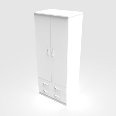 Fully Assembled Rafia 2 Door Wardrobe