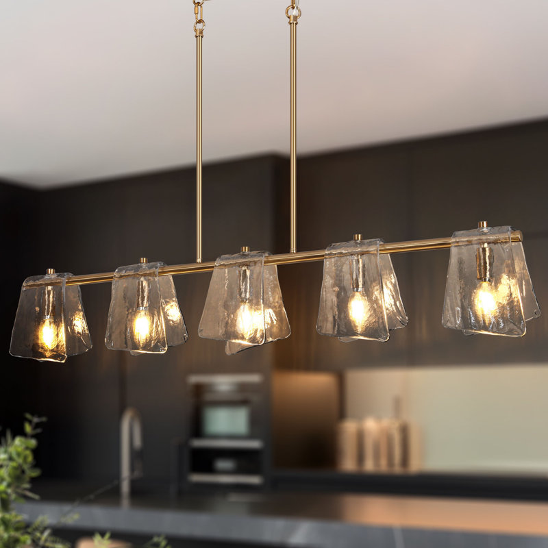 Luminaire suspendu linéaire pour îlot de cuisine à 5 lumières l 41,5 po Elisabette