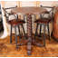 Kesleigh accoudoirs avec tabouret de bar pivotant en fer (motif classique)