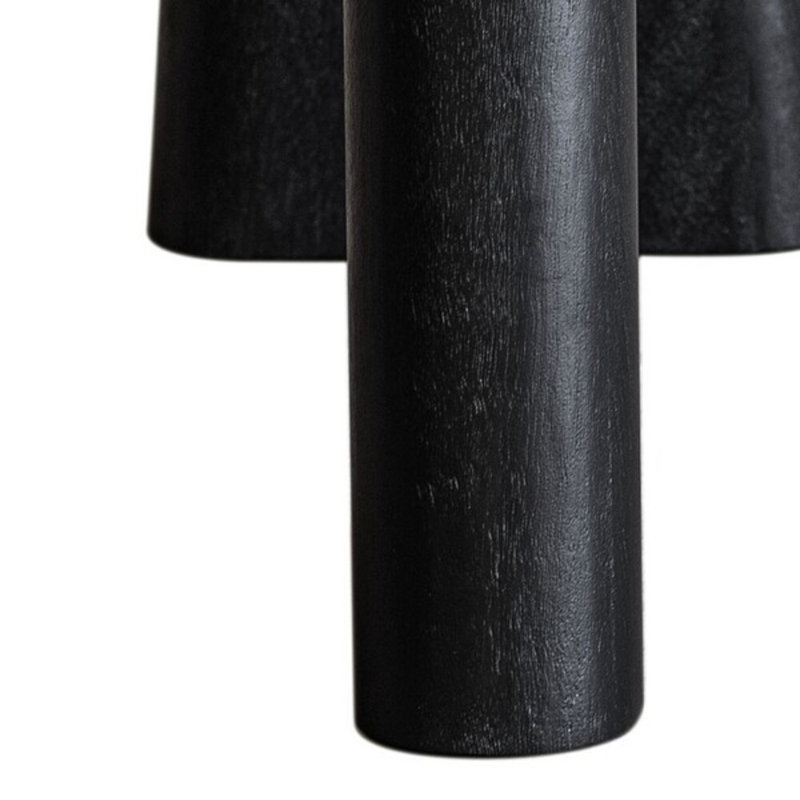 Console en bois massif 49 "Prerte, Noir, noir, noir, noir