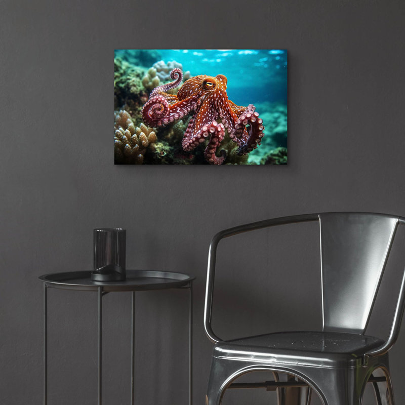 Octopus At Sea par Epic Portfolio, H 16 po x l 24 po x P 0,2 po