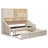 Daybed With LED Armrest Lights,Cabinets,Pull-Out Lift-Up Twin Trundle-511260245