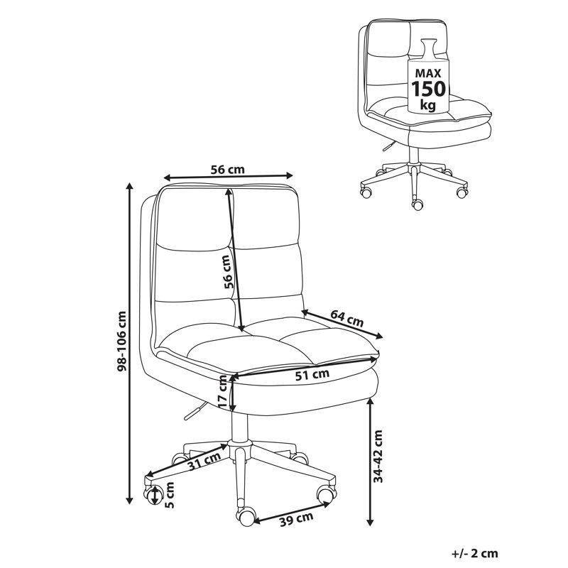 Latitude Run Teddy and Boucle Office Chair, Beige