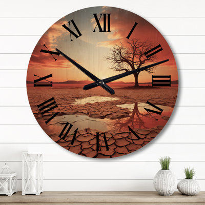 Horloge murale en bois massif Parell