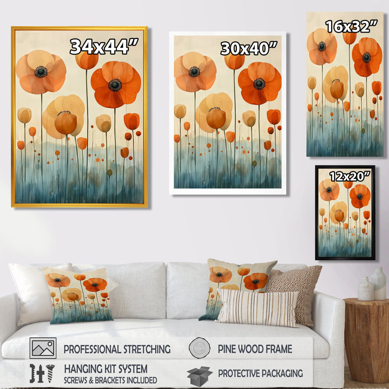 Beecham - impressions murales florales, Toile tendue, Ne s’applique pas, H 20 po x l 12 po