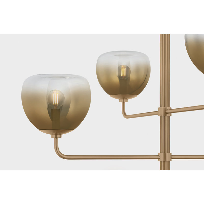Troy Lighting August Chandelier in Patina Brass, 38.5" H x 59" W x 59" D, 4 Lights
