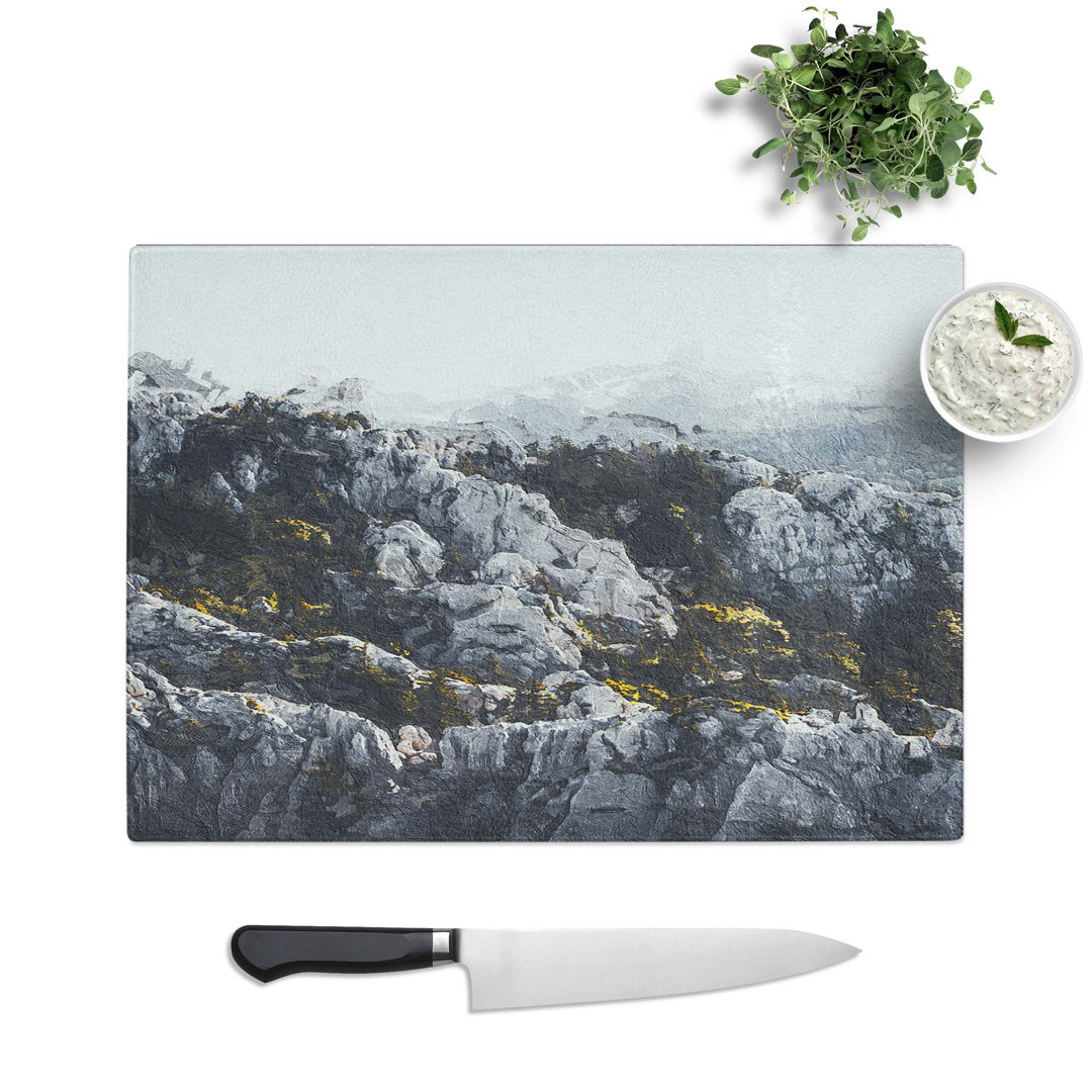 Tempered Glass Mountains in Croatia Chopping Board