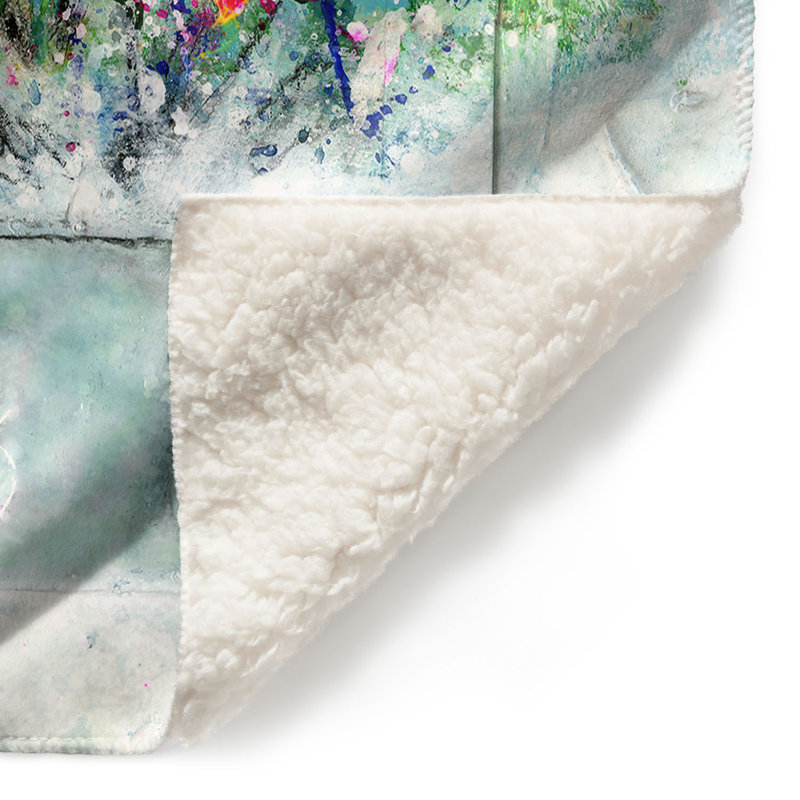 Couverture en sherpa douce 1 souvenirs doux, l 51 po x L 60 po