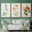 Flowers of the Seasons I - Ensemble de 3 cadres flottants sur toile-97794714-97794711