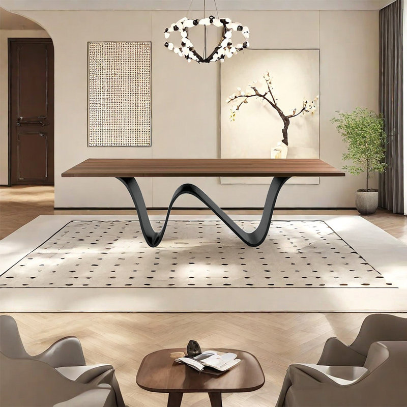 Table de salle à manger rectangulaire l 31,5 po, Brun foncé, H 29,53 po x L 62,99 po x l 31,5 po