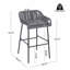 Ensemble de 2 tabourets de bar d'extérieur, corde gris foncé-1930669583