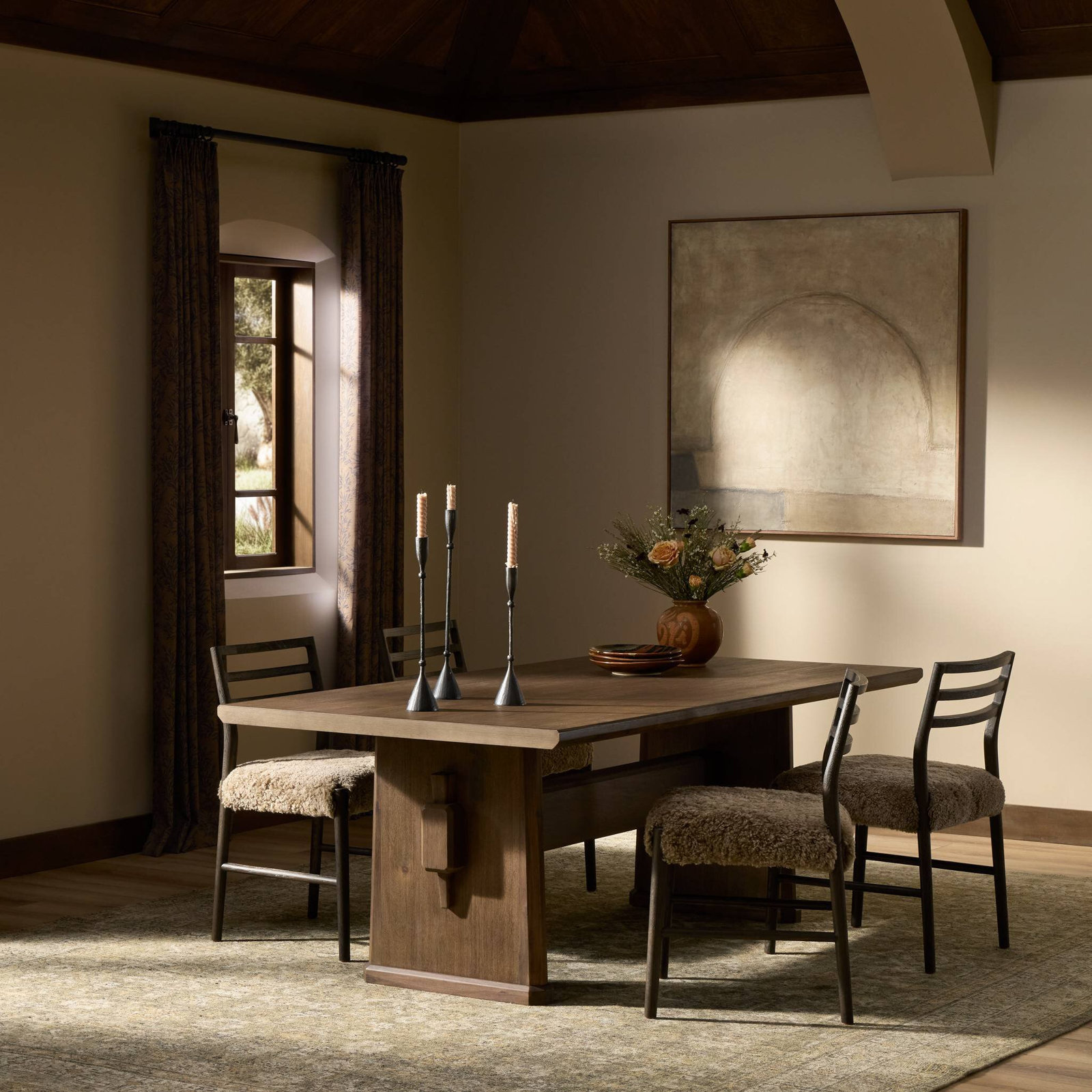 84'' Extendable Oval Dining Table